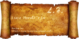 Lucz Honória névjegykártya